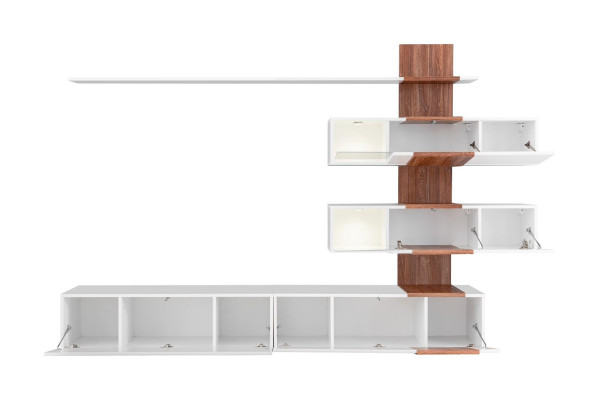 Modern Wohnwand Luxus Einrichtung Wohnzimmer Design TV-Ständer Wand Regale