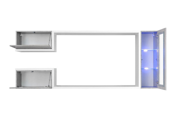 Wohnwand Garnitur Designer Möbel Wandschrank Modern Holz Regale Neu