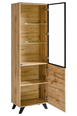 Wohnzimmer Luxus Vitrine Schrank Holz Modern Möbel Designer Einrichtung