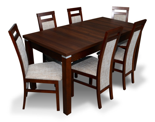 Design essgarnitur esstisch garnitur esszimmer tisch holz 6x stühle stuhl