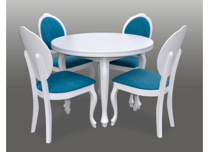 Esstisch + 4 Stühle Esszimmer Set Essgruppe Klassischer Tisch 5tlg Set Stuhl neu