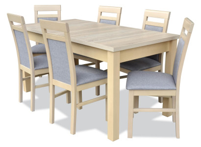 Esszimmer Set Esstisch 6x Stuhl Garnitur Tisch Gruppe 7tlg. Set Komplett Möbel