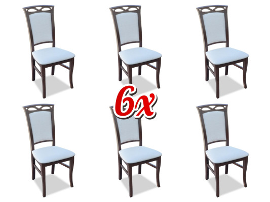 Stühle Polster Hotel Textil Stuhl Set Gruppe Stühle Garnitur 6x Gruppen Sessel