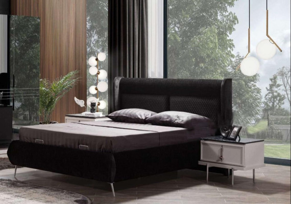Brauner Nachttisch Stilvolle Schlafzimmer Holzmöbel Designer Möbel Neu