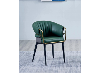 Grüner Esszimmerstuhl Designer Holzfüße Kunstlederstühle Edelstahl Möbel