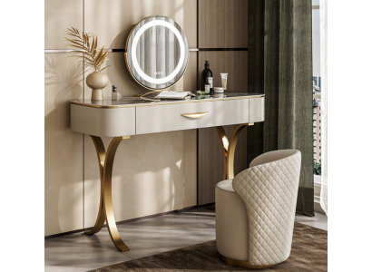 Beiger Schminktisch Designer Frisiertisch Frisierkommode Mit Schubladen