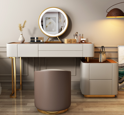 Stilvoller Weißer Schminktisch Mit Schubladen Designer Frisierkommode