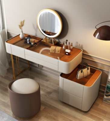 Stilvoller Weißer Schminktisch Mit Schubladen Designer Frisierkommode