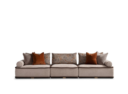 Viersitzer Sofa 4 Sitzer Couch Stoffsofa Polstersofa Moderne Grau
