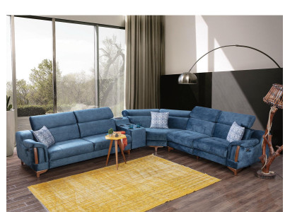 Wohnzimmer Ecksofa L-Form Sofa Couch Modern Design Möbel Textil