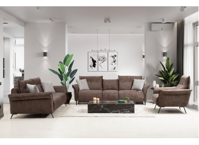 Set Wohnzimmer Sofa Couch Designer Modern Sofagarnitur Luxus Sessel Neu