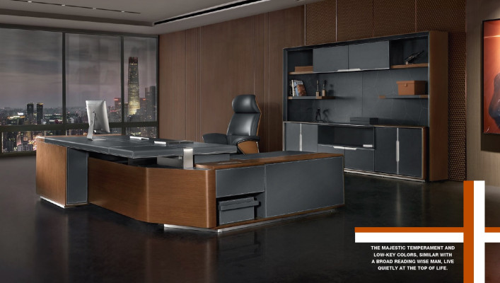 Eckschreibtisch Büro Chef Zimmer Möbel Design Schreibtische Deko Praxis