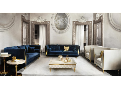 Luxus Klasse 3+2 Italienische Möbel Sofagarnitur Couch Sofa Neu
