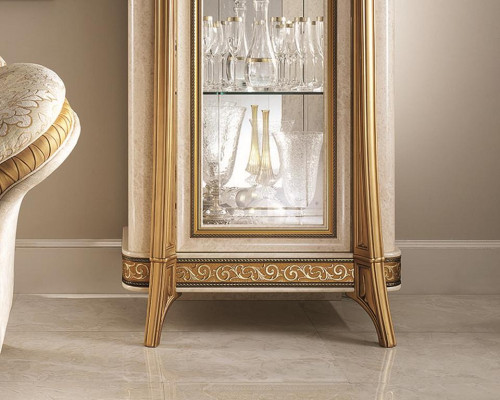 Wohnzimmermöbel Set Wohnzimmer Sideboard 2x Vitrine 3tlg. Wohnwand arredoclassic