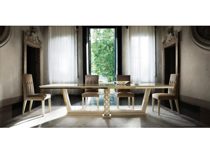 Esstisch + 8 Stühle Esszimmer Tisch Rokoko Barock Jugendstil royal luxus