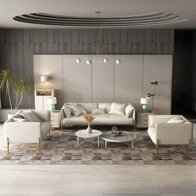 Sofagarnitur 321 Sitzer Set Design Sofas Couchen Leder Polster Relax