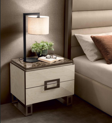 Bett 2x Nachttisch 3 tlg. Schlafzimmer Set Design Modern Luxus Betten Möbel Neu