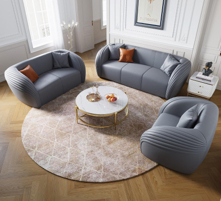 Wohnlandschaft Sofa Polster Sofagarnitur 3+2 Sitzer Moderne Stil Möbel Gruppe