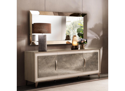 Buffet Anrichte Kommode Spiegel 2tlg Kommoden Holz Möbel Sideboard arredoclassic