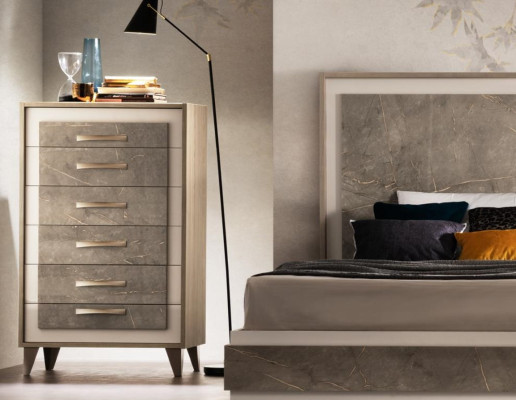 Set Hotel 2x Betten Nachttisch Design Schlafzimmer 3tlg. Möbel arredoclassic