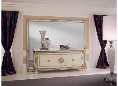 Spiegel Holzrahmen Wandspiegel Klassischer Designer Wand Möbel arredoclassic