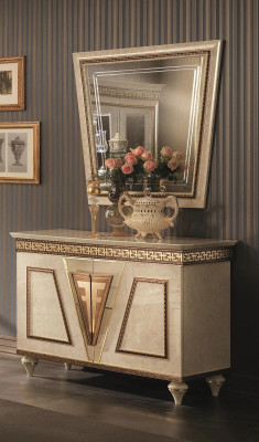 Klassischer Spiegel Luxus Konsole Schlafzimmer Stil Modern Glas Spieglein Wand