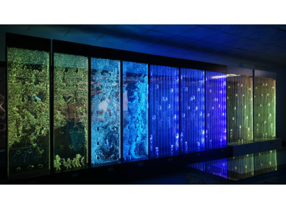 Wandpaneel Wasserblasen LED Wasserwand Dekorative Designer Wasser Wand