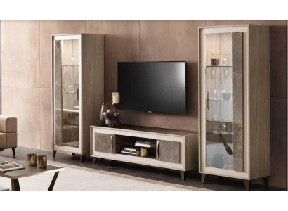 Anrichte Luxus Schaufenster Vitrine Schrank Glas Modern Stil Italienische