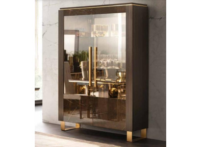 Glasschrank Vitrine Vitrinen Luxus Schrank Holz Stil Glas Regal Schränke