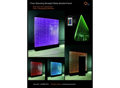 Wandpaneel Trennwand Wasser Wand LED Wasserwand Deko Design Beleuchtet