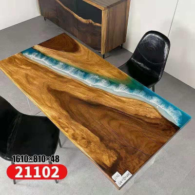 Tische Esstisch Design Tisch Moderne Meer Fluss Möbel 161x81 Epoxid