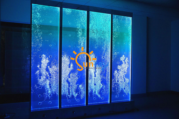 Wandpaneel mit Wasserblasen LED Wasserwand Dekorative Designer Wasser Wand