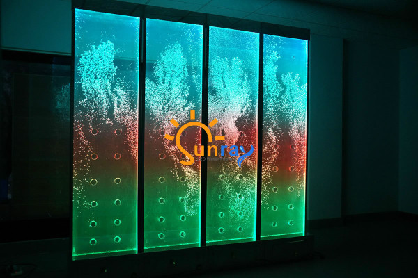 Wandpaneel mit Wasserblasen LED Wasserwand Dekorative Designer Wasser Wand