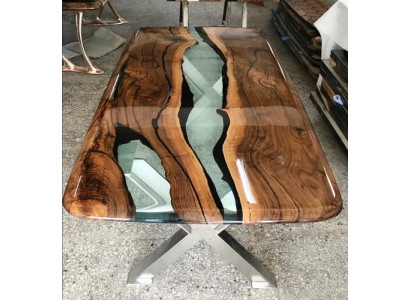 Couchtisch epoxidharz tisch Holz Handarbeit Tische Massive Möbel Harz