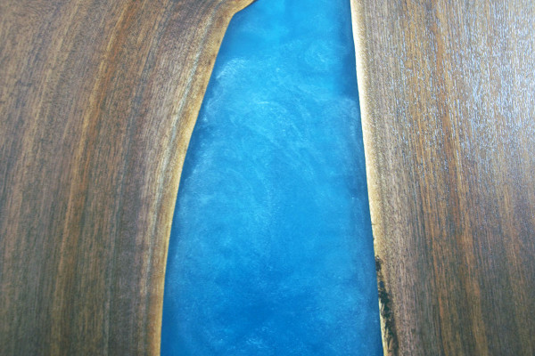 Couchtisch River Table Echtes Holz Flusstisch Massiv Dekorative Epoxidharz