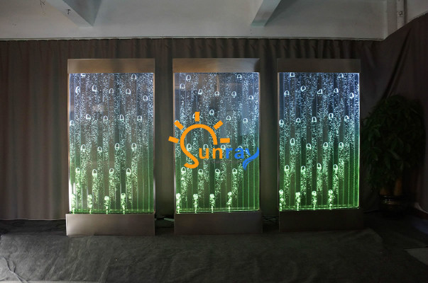 Wandpaneel mit Wasserblasen LED Neu Wasserwand Designer Wasser Wand Beleuchtete