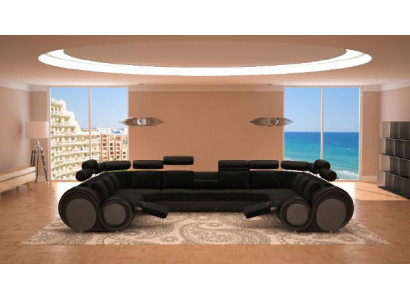 Designer XXL Wohnlandschaft Sofa mit USB Couch Polster Ecksofa Textil Stoff Neu