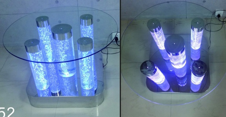 Wasser Säulen Design Tisch Couchtisch Säule Water Sofa Tische led