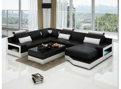 Ledersofa Ecksofa Design Couch Garnitur Wohnlandschaft Eck Sitz Polster Ulm Neu