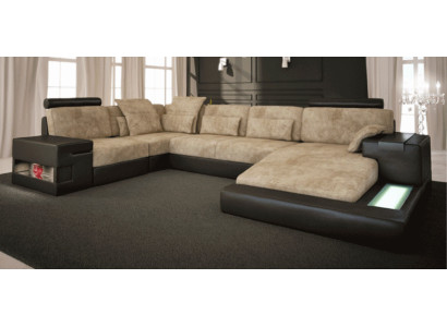 Ecksofa Big Wohnlandschaft Couch Sofa Polster Sitz Leder U Form Wohnzimmer Neu