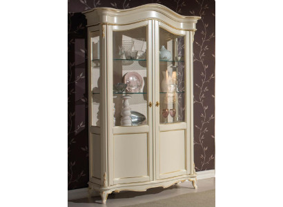 Vitrine Italienische Luxus Möbel Vitrinen Kommodenschrank Glas Design Schrank
