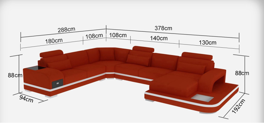 Eck Sofa Polster Couch Sitz Ecke Leder Garnitur Moderne U Form