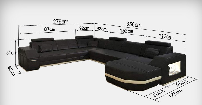 Wohnlandschaft Ledersofa Couch Ecksofa Eck Garnitur Design Modern Sofa mit USB