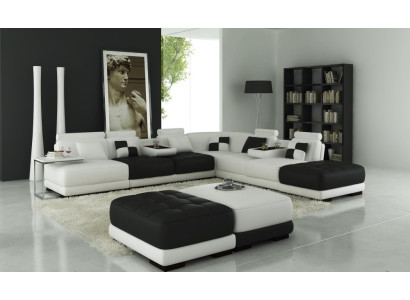 Ledersofa Couch Wohnlandschaft Ecksofa Eck Garnitur Design Modern Sofa Neu A1147
