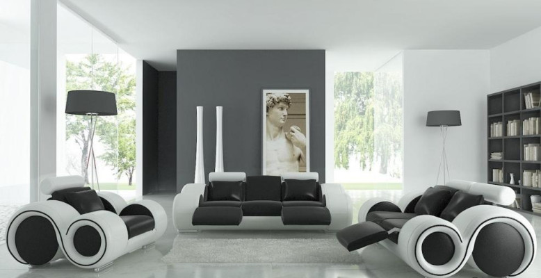 Patentiertes Design Komplett Sofagarnitur Wohnzimmer Set Couch Sofa Garnitur Neu