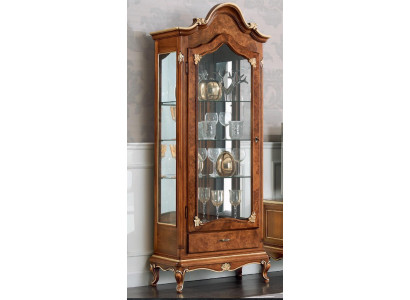 Schränke Holz Vitrinen Glas Schrank Echtholz Vitrine Wohnzimmer Möbel Anrichte