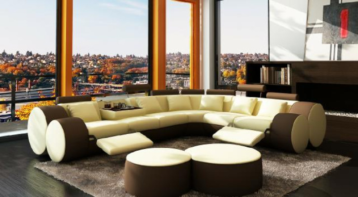 Designer ledersofa mit usb sofa ledercouch ecksofa wohnlandschaft maßanfertigung