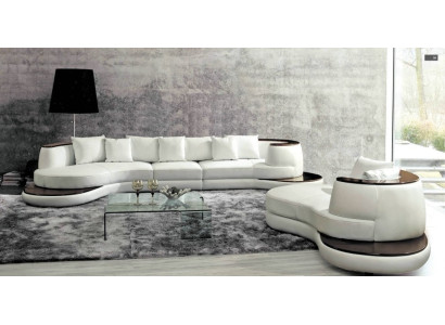Designersofa Ecksofa Wohnlandschaft Rundsofa Ledersofa Couch Sofa UForm Royal