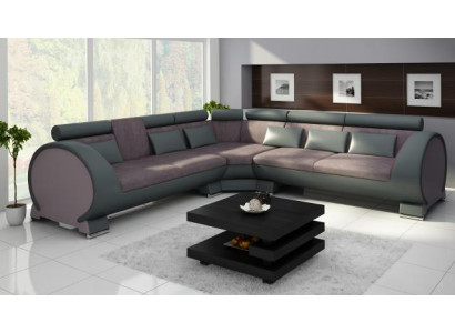 Ecksofa VIGO "LT01" Eckcouch + USB,Sofa Eckgarnitur Ledersofa Leder Textil Stoff