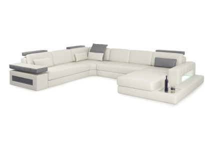 Designer Wohnlandschaft Sofa Couch Ecksofa Polster Wohnlandschaft U-Form